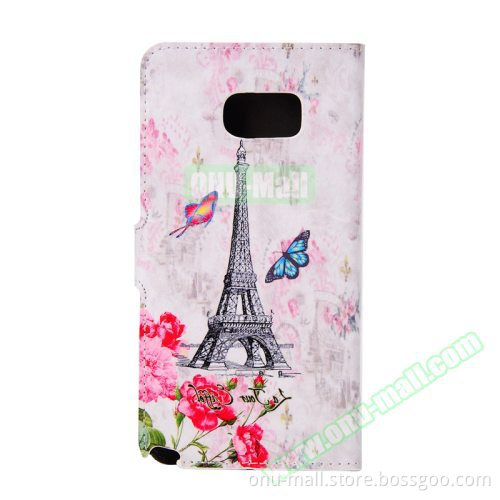 Factory Price Wallet Style Leather flip cover for Samsung Galaxy Note 5 Edge with Card Slots